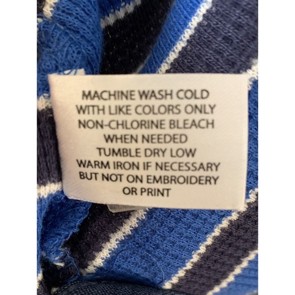 US Polo Assn Thermal Stretch Blue Striped Long Sleeve Shirt - Men’s Size XL - Picture 4 of 5